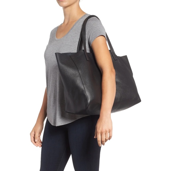 Kurt Geiger London Violet Large Leather Tote - Black - Picture 6 of 8